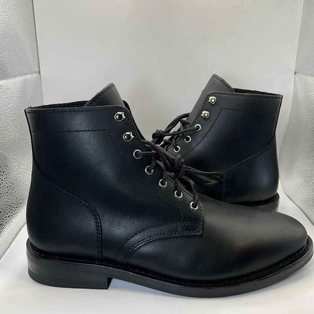 Thursday President Boots Men's 11 Wide Black Matte Rugged Resilient Leather NWOB